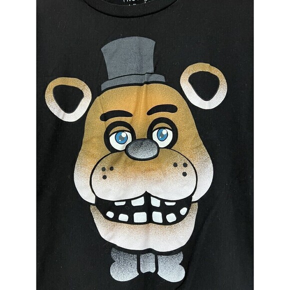 Five Nights at Freddy's Freddy Fazbear's Pizza Black T Shirt - Picture 2 of 4
